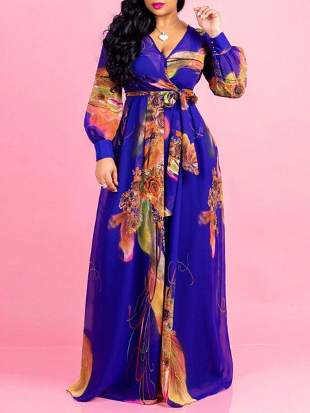 plus size casual maxi dresses with sleeves