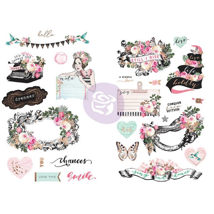 New Prima chipboard Stickers - Prima - Havana - 597719