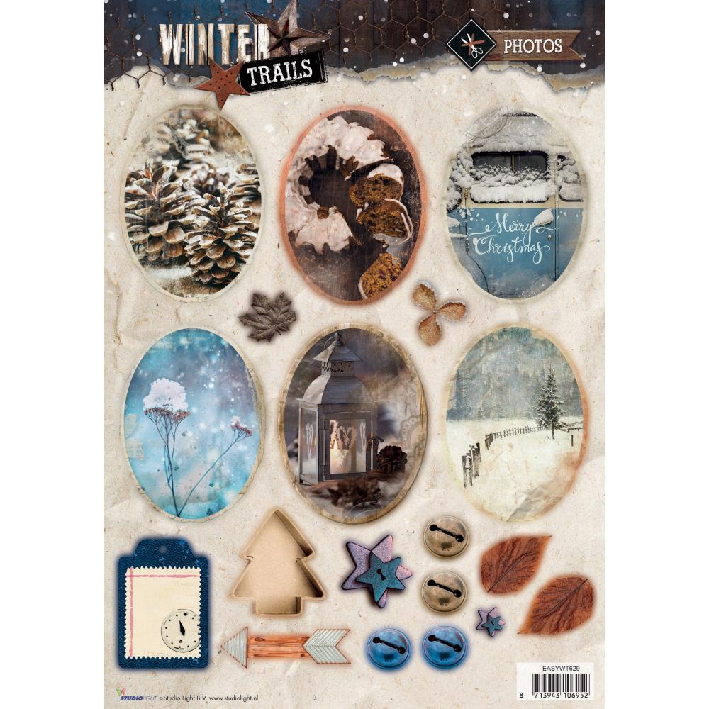 Winter Trails Christmas Die Cut Sheet - sywt629