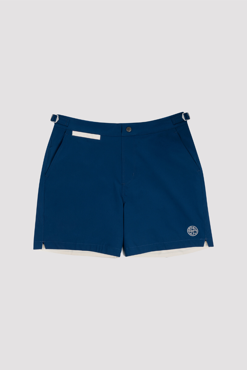 blue swim trunks