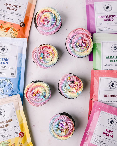 vegan colourful and healthy cupcakes 