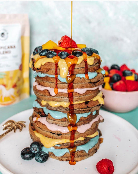 Colourful and healthy pancakes for kids