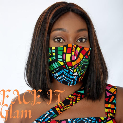 African Print Facemask 