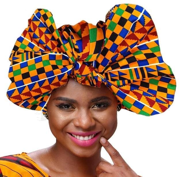 Kente African Print Headwrap / Headtie - Options available - African Clothing from Kargozary