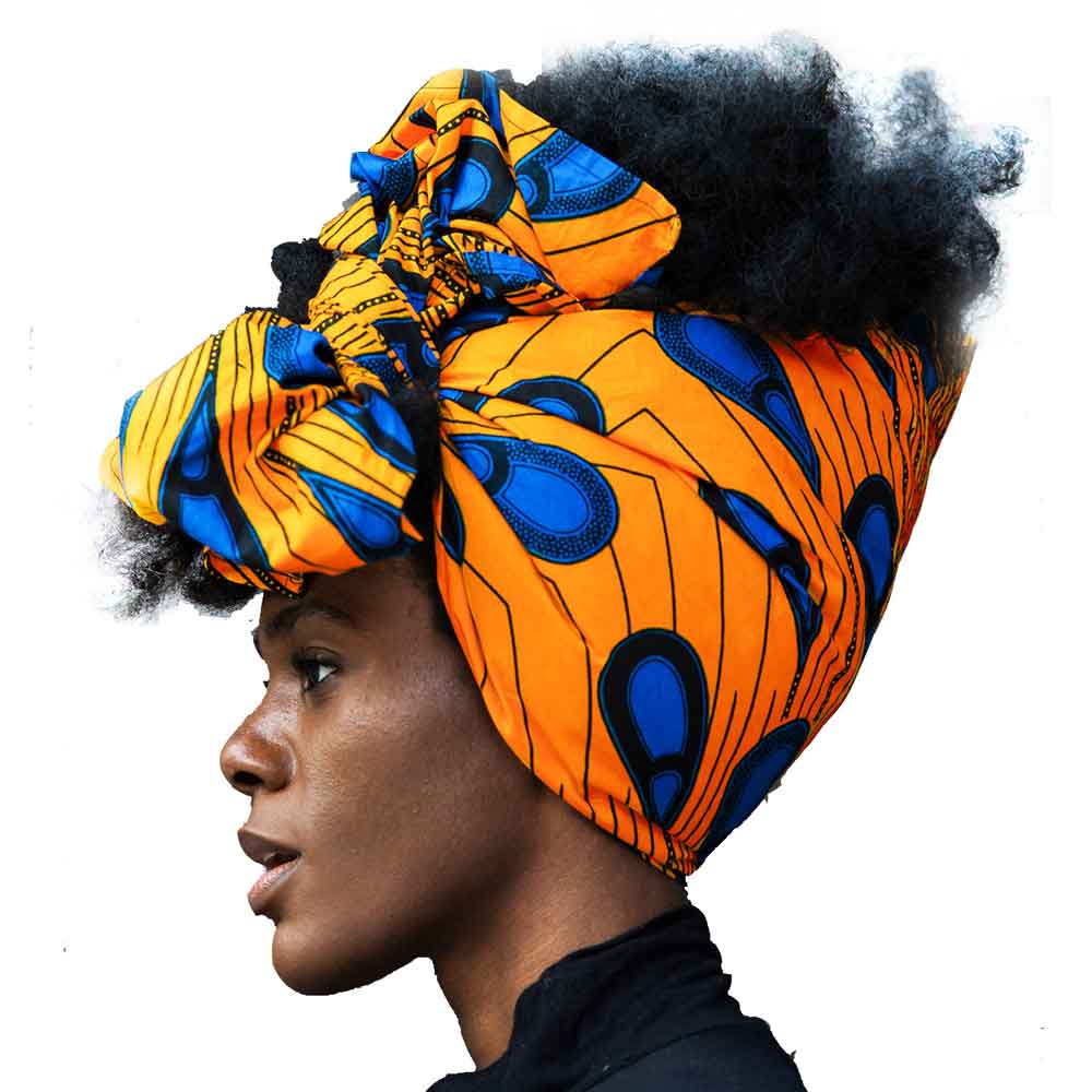 New In African Ankara Print Headwrap/Headtie - African Clothing from Kargozary