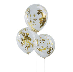 gold+confetti+balloons
