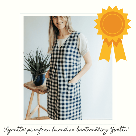 Linen pinafore dress Lynette