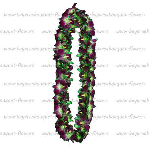 FRESH DOUBLE LEIS - GREEN SONNIA