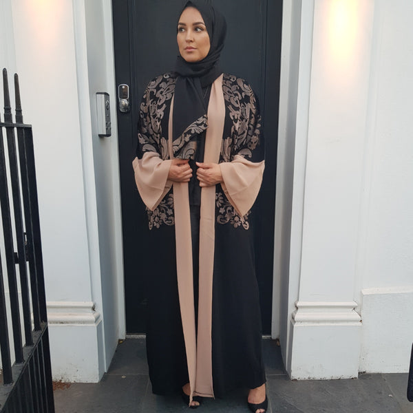 black abaya kimono