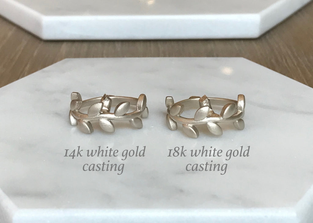 14k vs 18k white gold casting