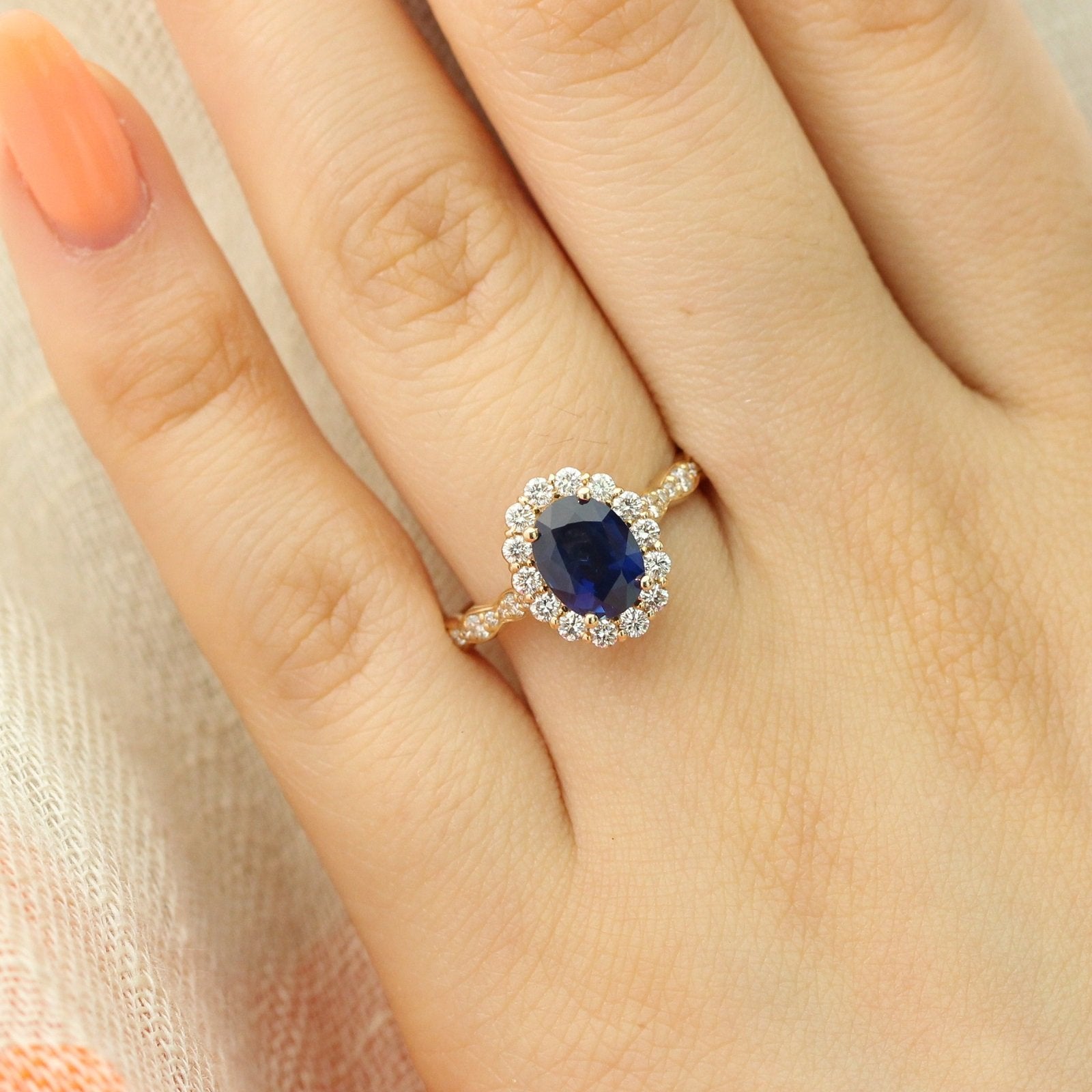 sapphire and diamond ring gold band