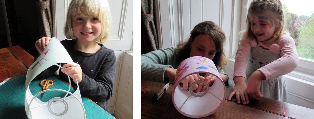 Attaching lampshade rings