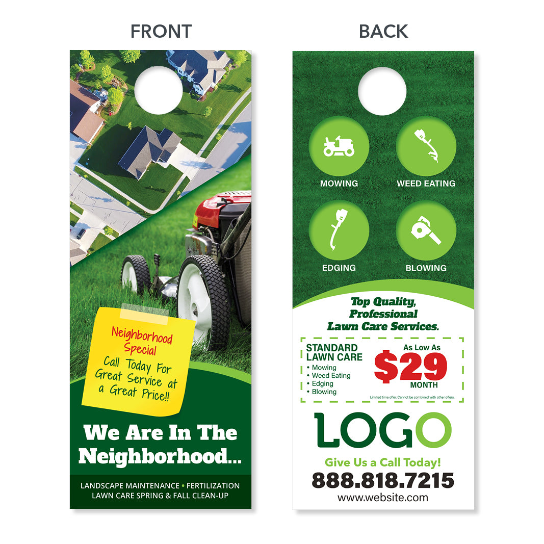 lawn-care-door-hanger-landscape-print-design-free-shipping