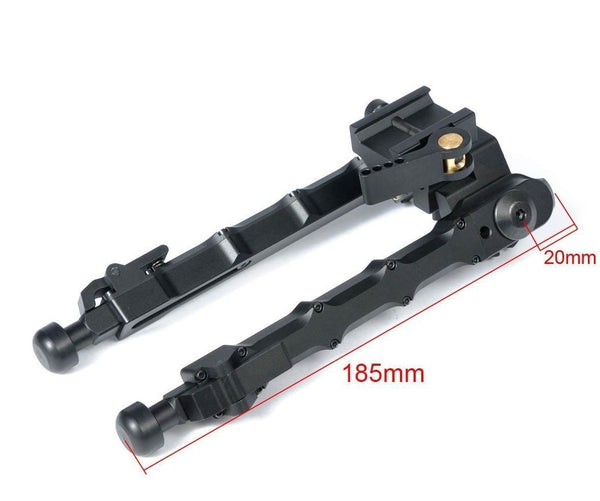 GBO SR-5 QD Bipod Black Tactical Bipod 7.25-9 inches Flat Adjustable 