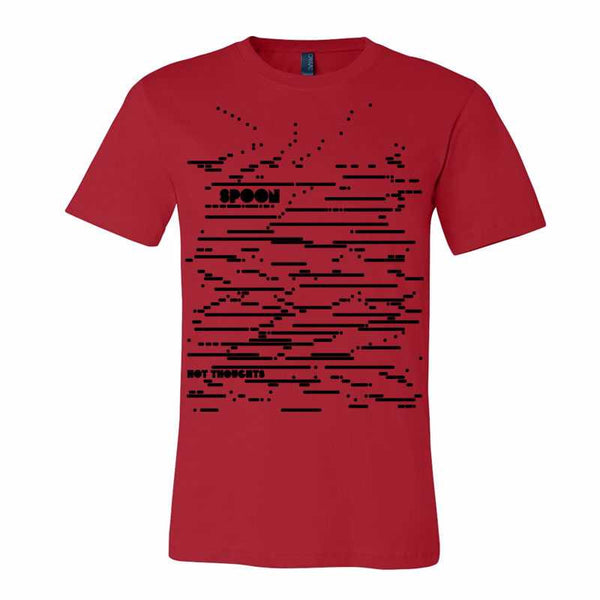HOT THOUGHTS LINES RED T-SHIRT