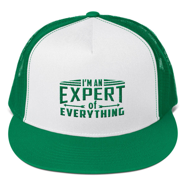 Download Trucker Cap Expert Of Everything Green Design Seanese PSD Mockup Templates