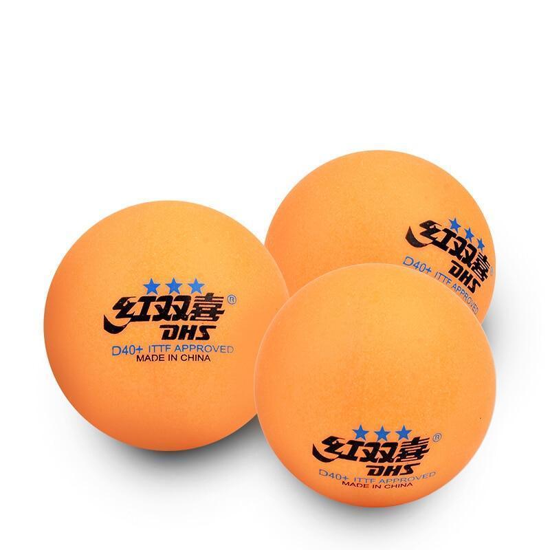 50Pcs Double Happiness DHS D40 3-Star Table Tennis Plastic Balls Color Orange 