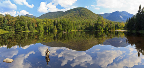 phelps mt, mt marcy and mount colden reflected in marcy dam pond. High Peaks of the Adirondacks