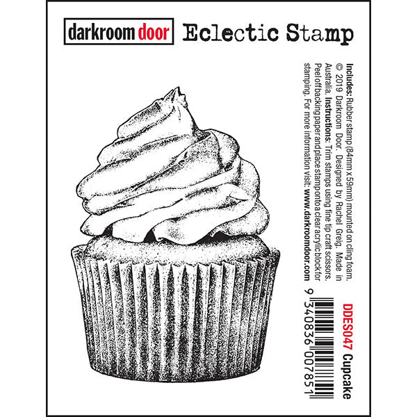 Darkroom Door -  Eclectic Stamp - Cupcake - Red Rubber Cling Stamps