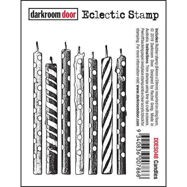 Darkroom Door - Eclectic Stamp - Candles - Red Rubber Cling Stamps