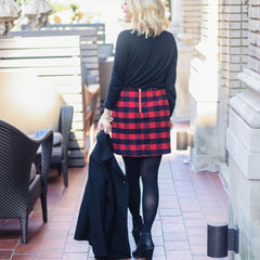 plaid dress cute outfits with black tights