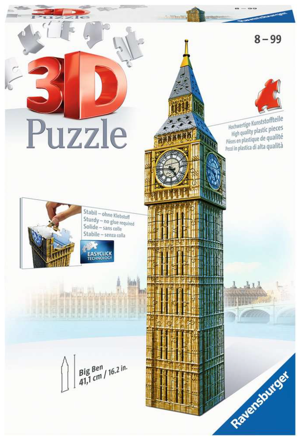 3D Jigsaw Puzzle | Big Ben London 216 Piece - Gait Mercantile