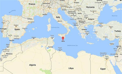a map showing the location of Malta - google maps
