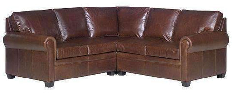 Rockwell Traditional Three Piece Leather Sectional