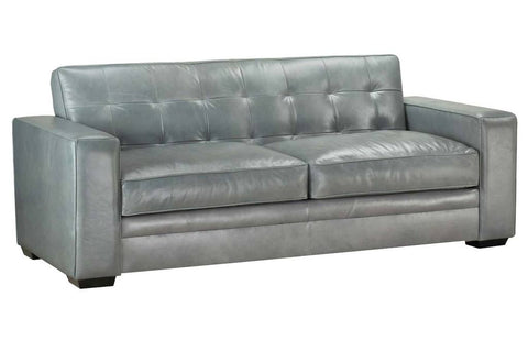 Uptown Modern Track Arm Leather Couch 