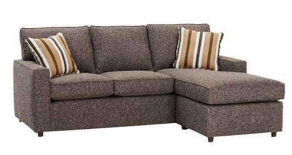 brown linen sectional couch
