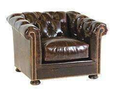 Tufted Leather Club Chair