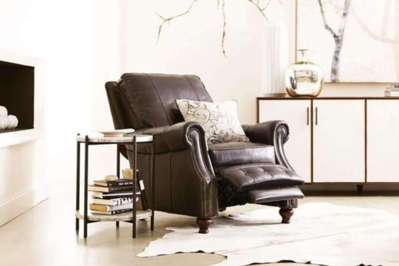 leather chair in house