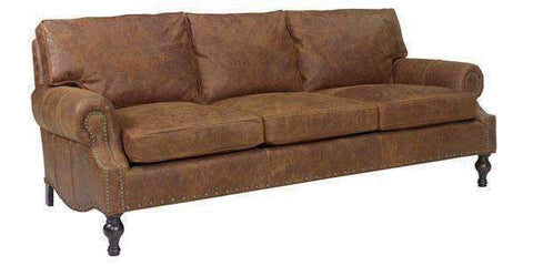 Dewey Oversized Rustic Leather Sofa