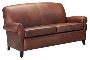 Newport Designer Style Leather Retro Two Seat Apartment Sofa