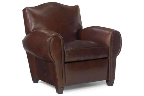 Parisian Leather Camelback Recliner 