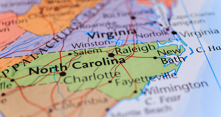 north carolina map focus