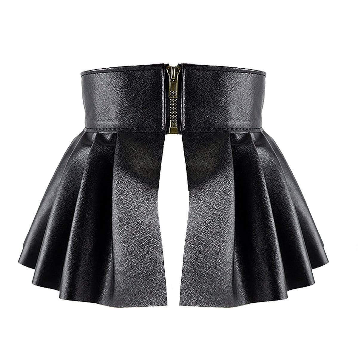 Pleated Micro Mini Skirt, Leather Back Split – Kinky