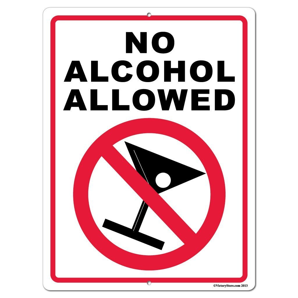 No Alcohol Allowed Sign Or Sticker Design 5