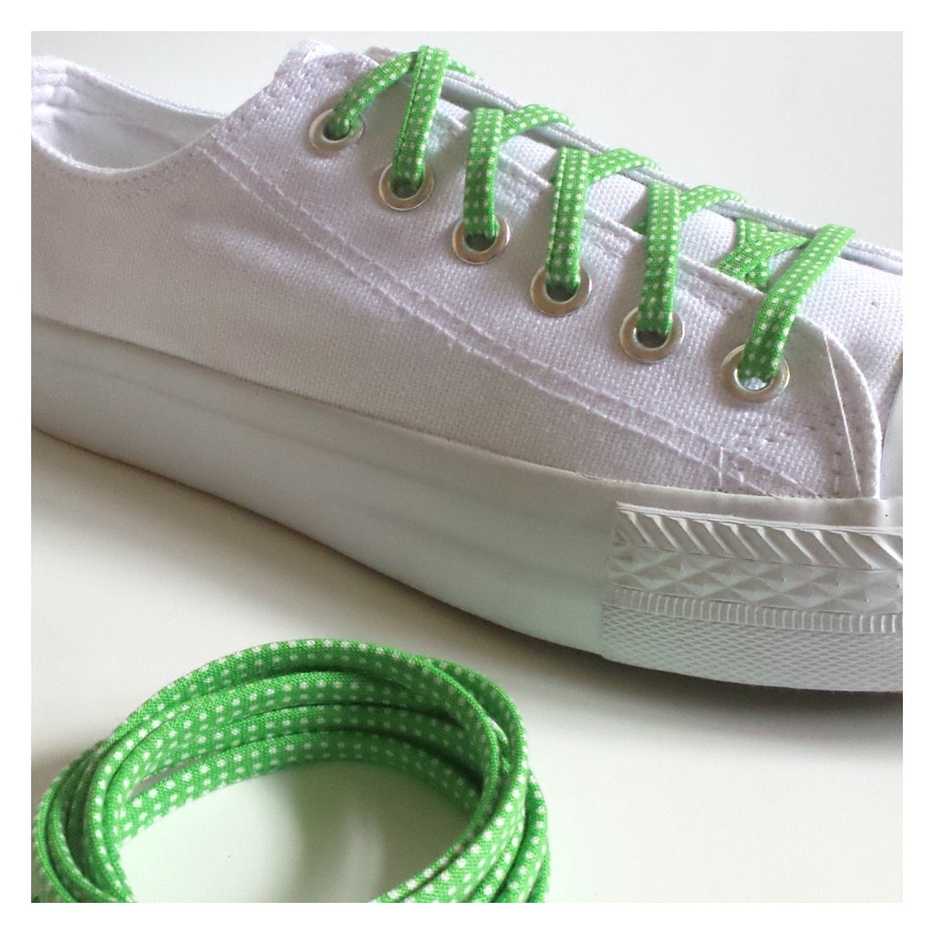Shoe Laces with Tiny White Polka Dots 