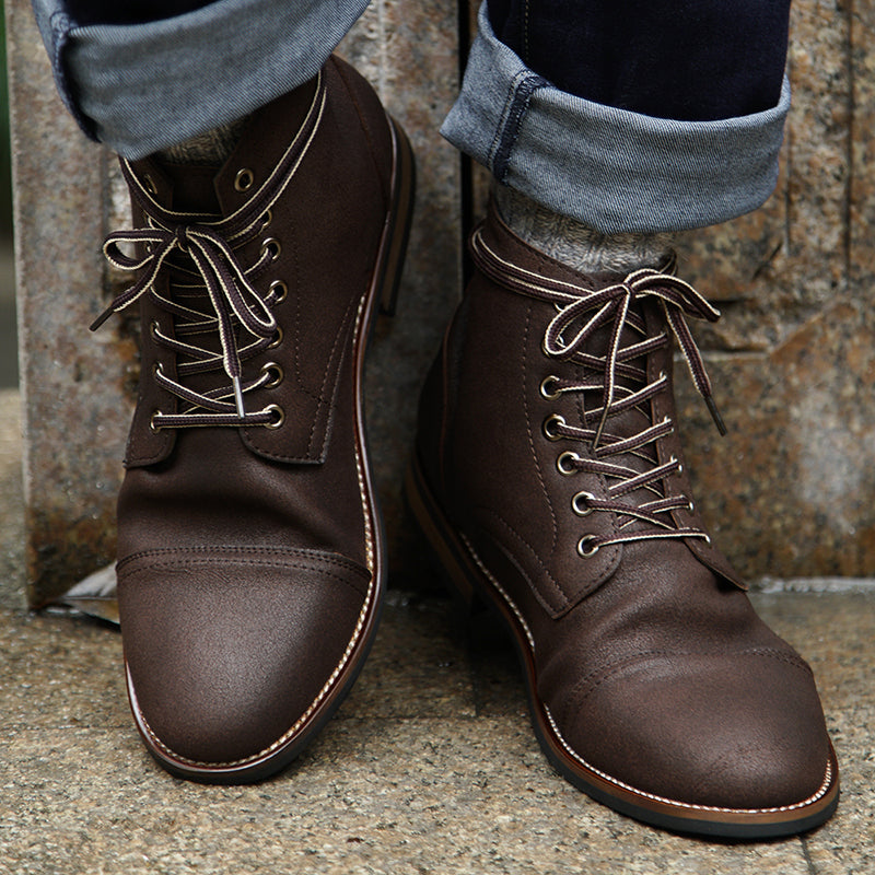 high cut lace up boots