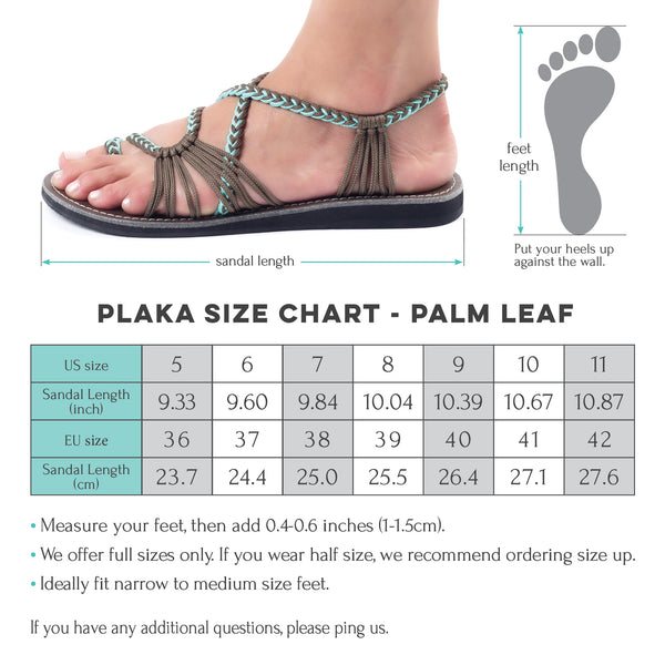 sandal size chart