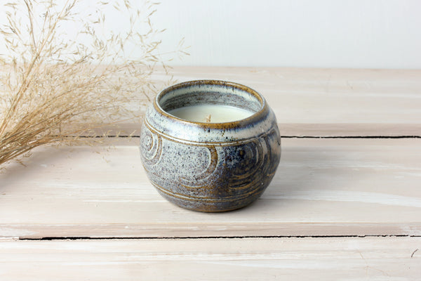 scented candle - handmade pottery