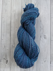 blue skein of yarn