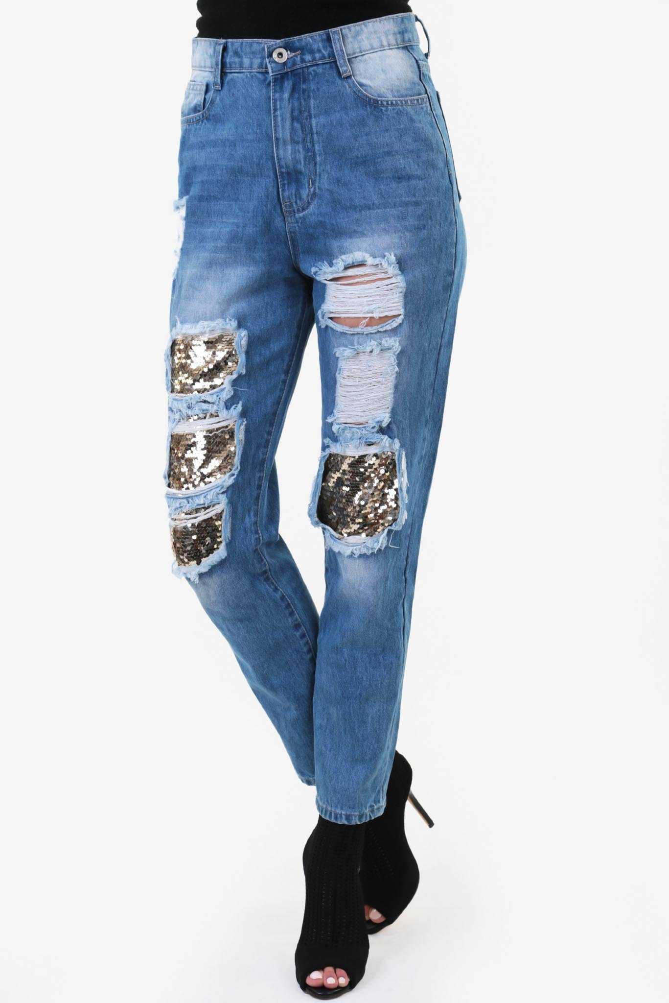 jeans sequin