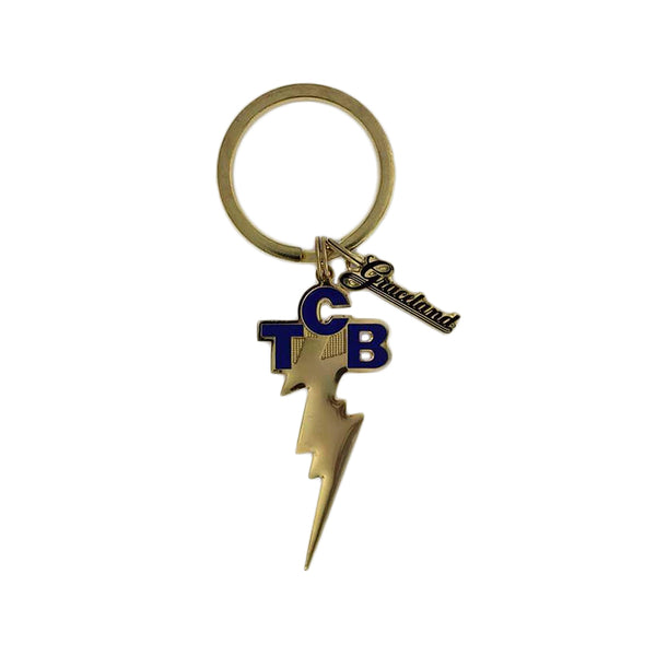 Elvis Presley "TCB" Gold and Black Key Ring  New with Tags