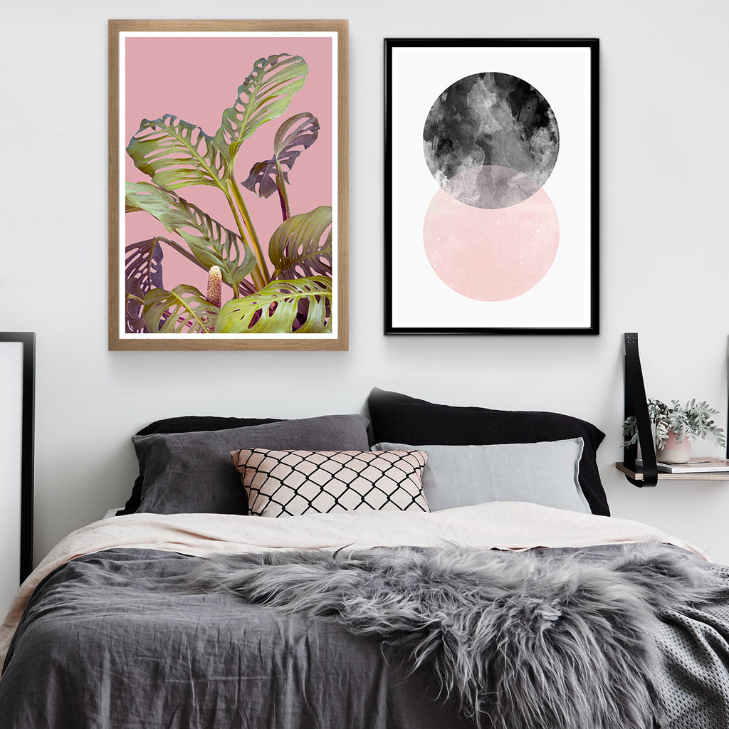 scandinavian design, nordic art, minimalist print, geometric art, wall decor, wall art, botanical poster, abstract print, pink wall decor, modern art