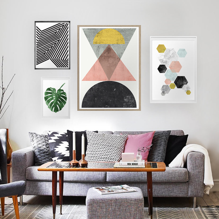 scandinavian design, nordic art, minimalist print, geometric art, wall decor, wall art, botanical poster, abstract print, pink wall decor, modern art, scandinavian interior, nordic home