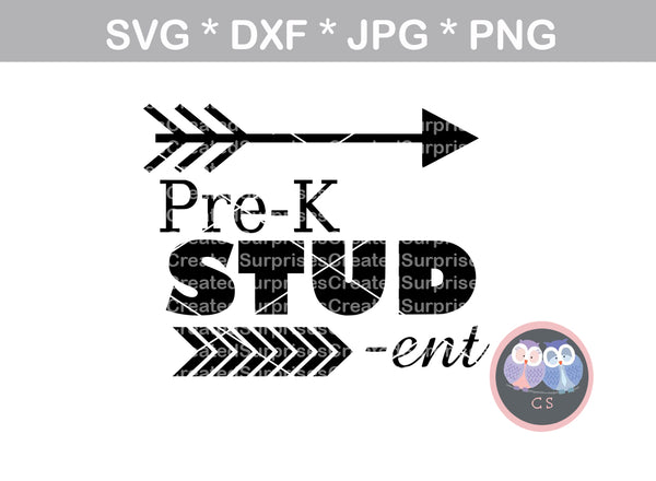 Pre K Preschool Stud Stud Ent School Digital Download Svg Dxf Createdsurprises