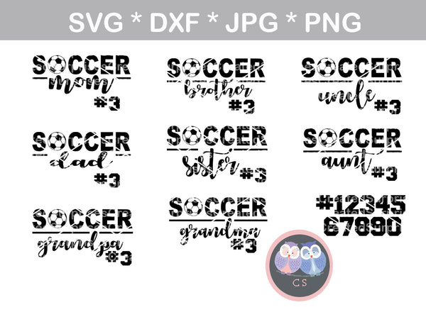 Download Soccer Family Bundle Ball Soccerball Digital Download Svg Dxf Cu Createdsurprises PSD Mockup Templates