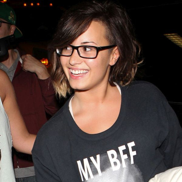 Demi Lovato Style Slim Rectangular Celebrity Clear Glasses Cosmiceyewear 